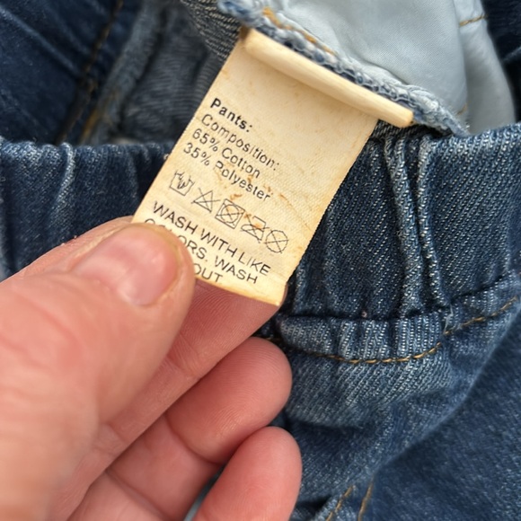 SHEIN Elastic Waist Distressed Infant Baby Denim Blue Jeans Size 68 is 4-6 Mon. - Picture 11 of 14